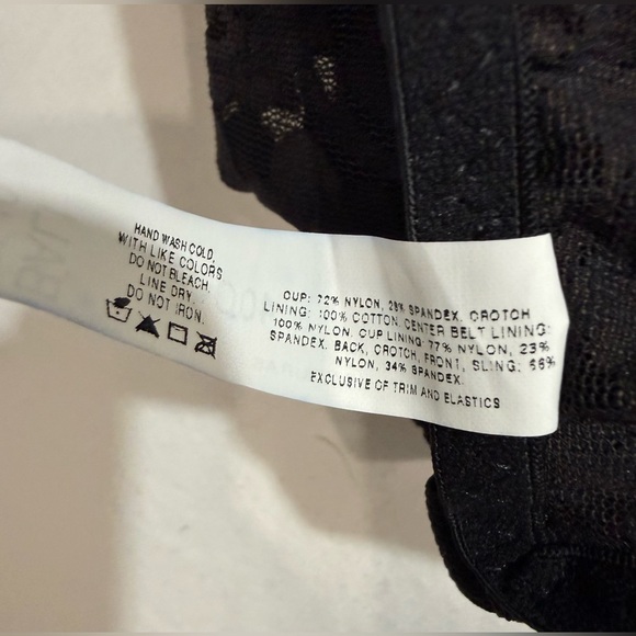 Bali Bodysuit Teddy Lingerie Underwire Cups Adjustable Straps Black Lace SZ 40C - Picture 9 of 10